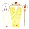 6Pcs/Set Princess Crown Magic Wand Necklace Gloves Accessories Girl Beauty Sets