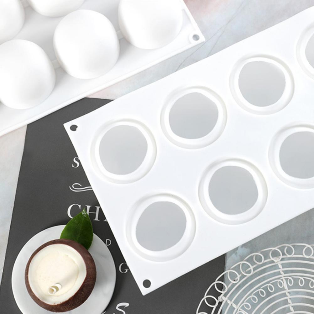 Сферическая силиконовая форма с 8 отверстиями, 3D сферическая форма для мусса, торта, форма для украшения десерта, инструменты для украшения торта, инструменты для торта