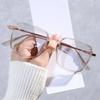 1 Piece of Women's Classic Retro Box Fashion Glasses - Equipped with Color Changing Transparent Lenses