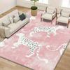 Имитация Кашемира Вымытый Розовый с Узором Коврик для Зоны Современный Леопардовый Узор Машинная Стирка Коврик для Прачечной Коврик для Пола