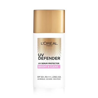 Солнцезащитный крем L'Oréal Paris, Защита от UVA и UVB, С SPF 50 PA+++, Для сияющей и чистой кожи, UV Defender Сыворотка-защита, 50 мл