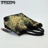 WTEMPO Сумка с блестками в этническом стиле, парусиновая женская сумка-мессенджер с вышивкой павлина, большая вместительная сумка на молнии на плечо