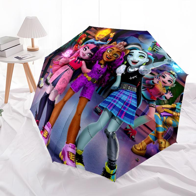 1pc Monster High Draculaura3 Umbrella, Sun Protection, And UV Shielding. It Has Eight Sturdy Ribs for Outdoor Use And Perfect Gift