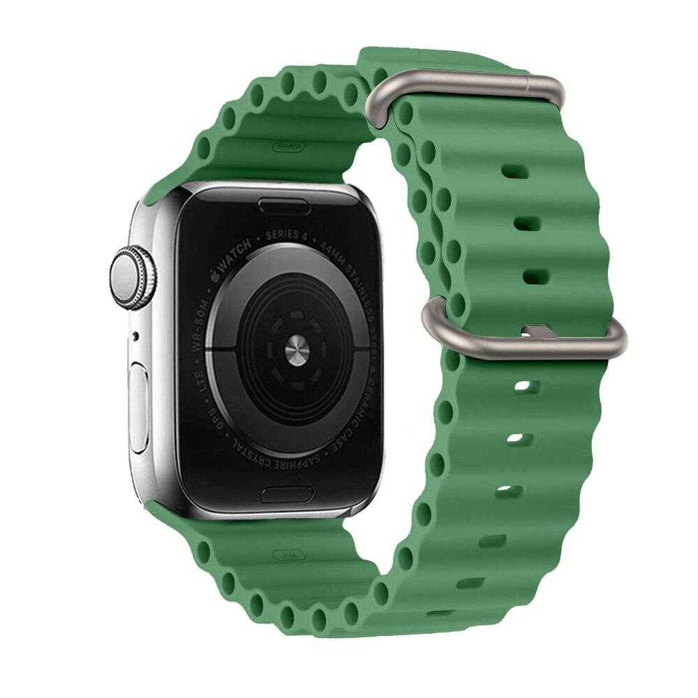Ремешок Ocean для Apple Watch Band Ultra 49 мм, 45 мм, 41 мм, 44 мм, 40 мм, 42 мм, 38 мм, силиконовый браслет Correa iWatch Ultra serie 7 6 5 4 3 2 1 se 8