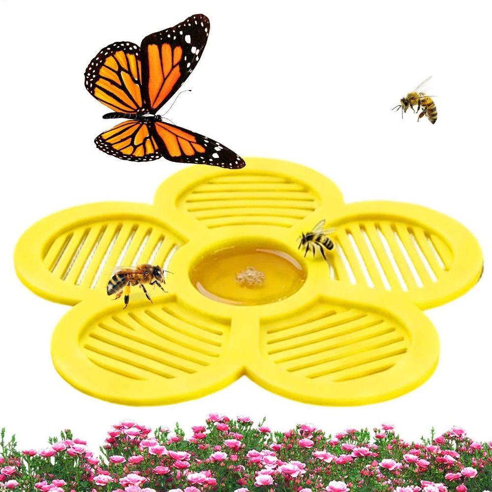 Flower Shaped Bee Watering Station Non-Slip Butterfly Drinking Tray Butterfly Farm