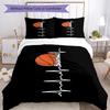 3pcs basketball Bedding Set Duvet Cover Closure Includes 1 Duvet Cover & 2 Pillowcases, Soft and Comfortable for All Seasons.