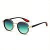 Fashion Eyewear Retro Uv Sunglasses Vintage Sunglasses Red Accents Round Metal Steampunk Sunglasses For Driving Outdoor Parties