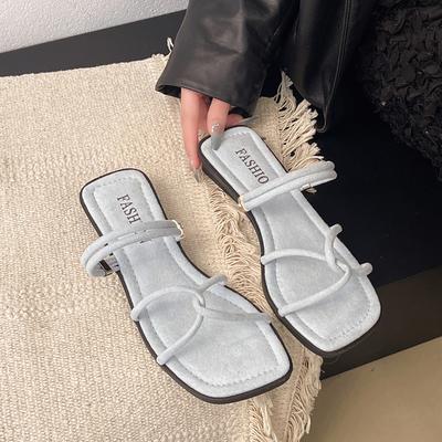 2025 Летние женские уличные сандалии-трансформеры для женщин, винтажные, феи, для личности, сочетающиеся с юбками, на толстом каблуке, слипоны