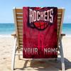 Custom Name Beach Towel basketball Pride Rockets Beach Towel, Soft Microfiber, Gift for Her/Him, Birthday, for Pool, Beach, Travel, Fan gifts