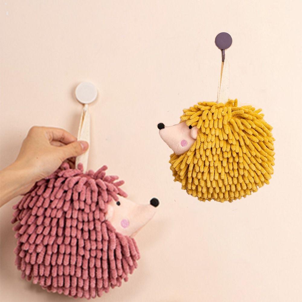 Шенилловое полотенце для рук Мягкое кухонное полотенце Товары для дома Мультяшная овечка Подвесное полотенце Ванная комната