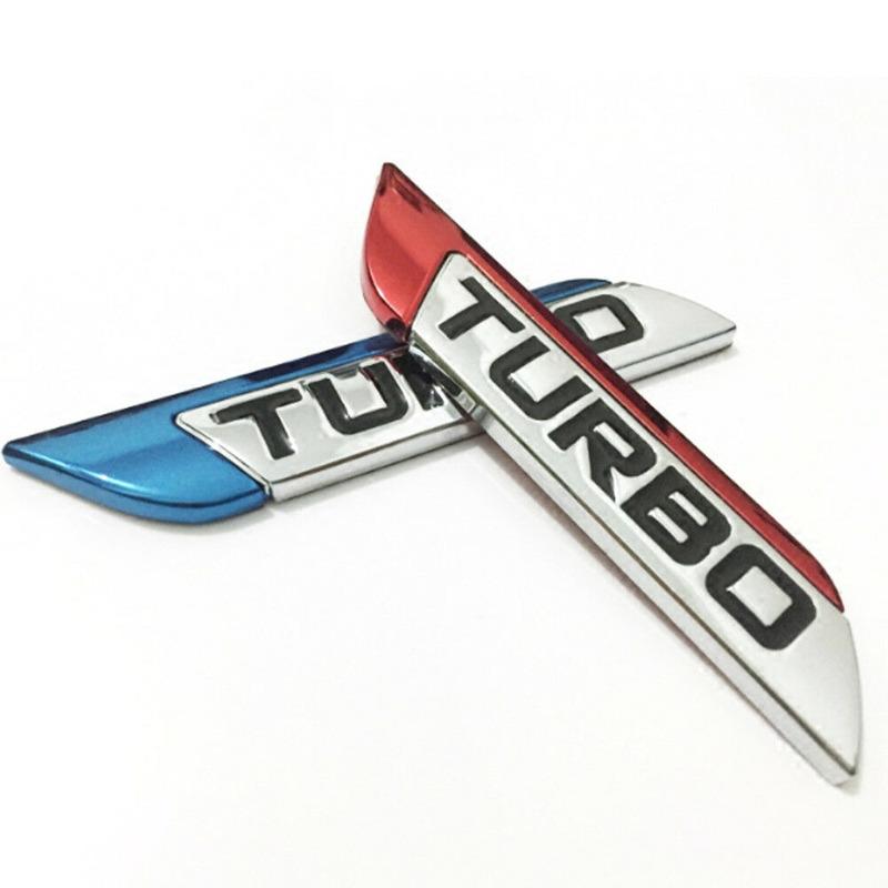 3D металлический турбо-логотип, кузов автомобиля, эмблема, значок, наклейка, универсальный тюнинг автомобиля, водонепроницаемый, самоклеящийся автомобильный декор