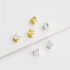 S925 Sterling Silver Square Diamond Spacer Beads for DIY Beaded Pearl Bracelets and Necklaces.