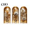 Removable Wall Decal 3 Pcs 3D Vase Stickers Vintage Flower Art Sticker Self-Adhesive Colorful Floral Blossom Decals for Bedroom Living Room Home Decor