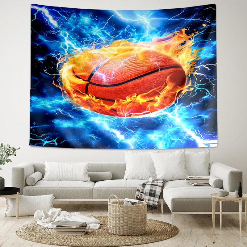 Soccer Ball Bursting Through Tapestry Hanging for Bedroom,Livingroom, Playroom,Decor Art Room Wall Tapestry Holiday and Birthday Gifts