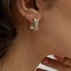 Fashion Paved CZ Hoop Earrings for Women Metal Silver Color Gold Color Simple Versatile Girls Earrings Hot Jewelry