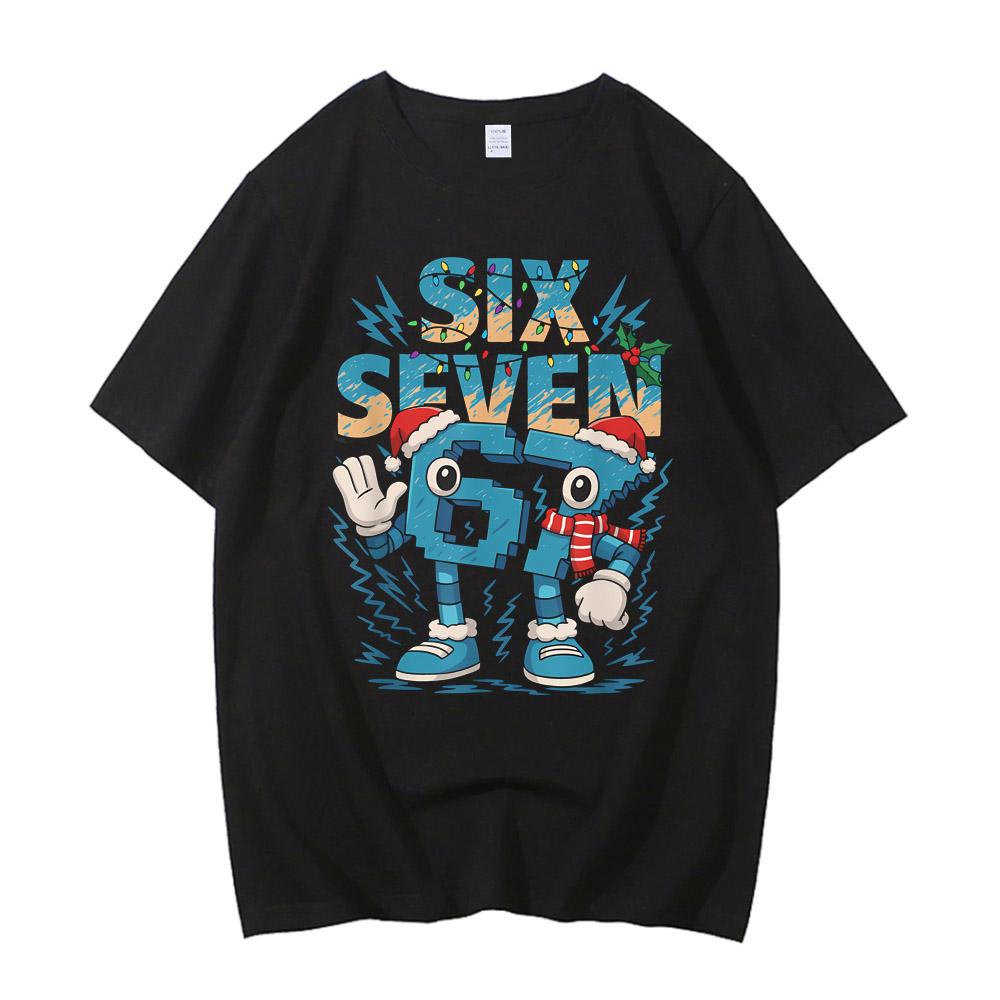 High Quality Cotton 67 Six Seven Funny Italian Brainrot Boys Fashion Gaming Meme TShirt Gamer Gen Alpha Slang Saying Tee Tops