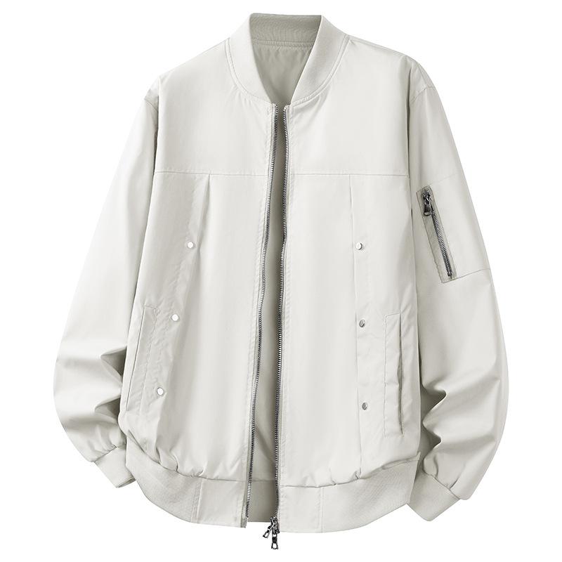 Минималистичная осенне-зимняя мода, повседневная, большого размера, трендовая, повседневная, металлическая пряжка, двойная молния, бейсбольная одежда, мужские куртки