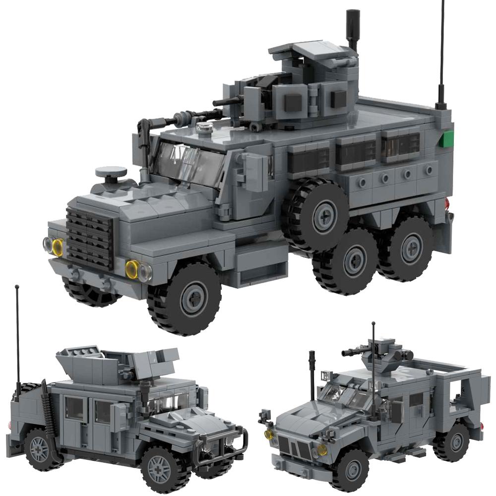 Военный Cougar MRAP Humvee Oshkosh KOZAK 2M1 Украинский Бронированный Тактический Транспортёр Бронированная-Машина Танк Военный Конструктор Игрушка