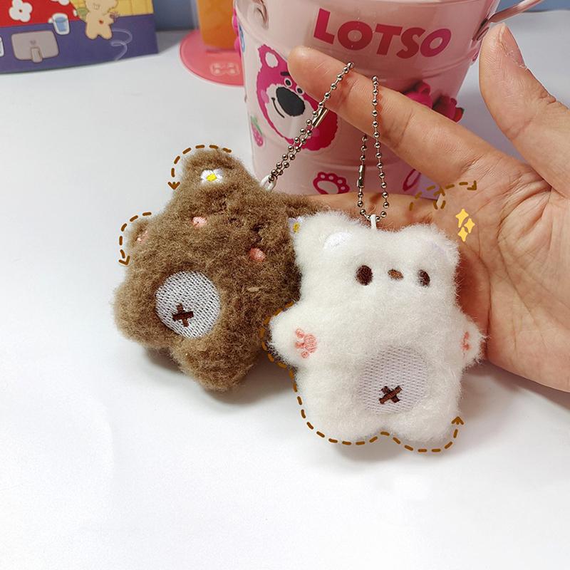 Брелок-подвеска в виде мультяшного медведя, пищащая милая плюшевая кукла, игрушка кавайная, мягкая сумка, подвески, украшения для пары друзей, подарок