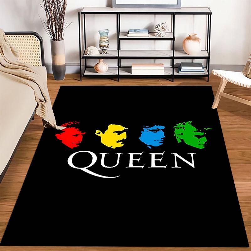 Queen Rock band Carpets and Rug 3D Printing Carpet Floor Mat Living Room Bedroom Large Area Soft Carpet-JM004