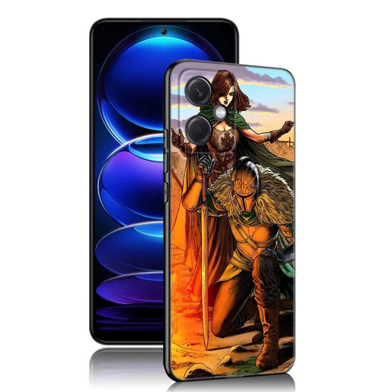 Игровой черный силиконовый чехол для телефона Dark Souls для Xiaomi Redmi Note 10 11 11S 12 13 4G 8 9 11T Pro 5G Plus 8T 9S 10S 12S