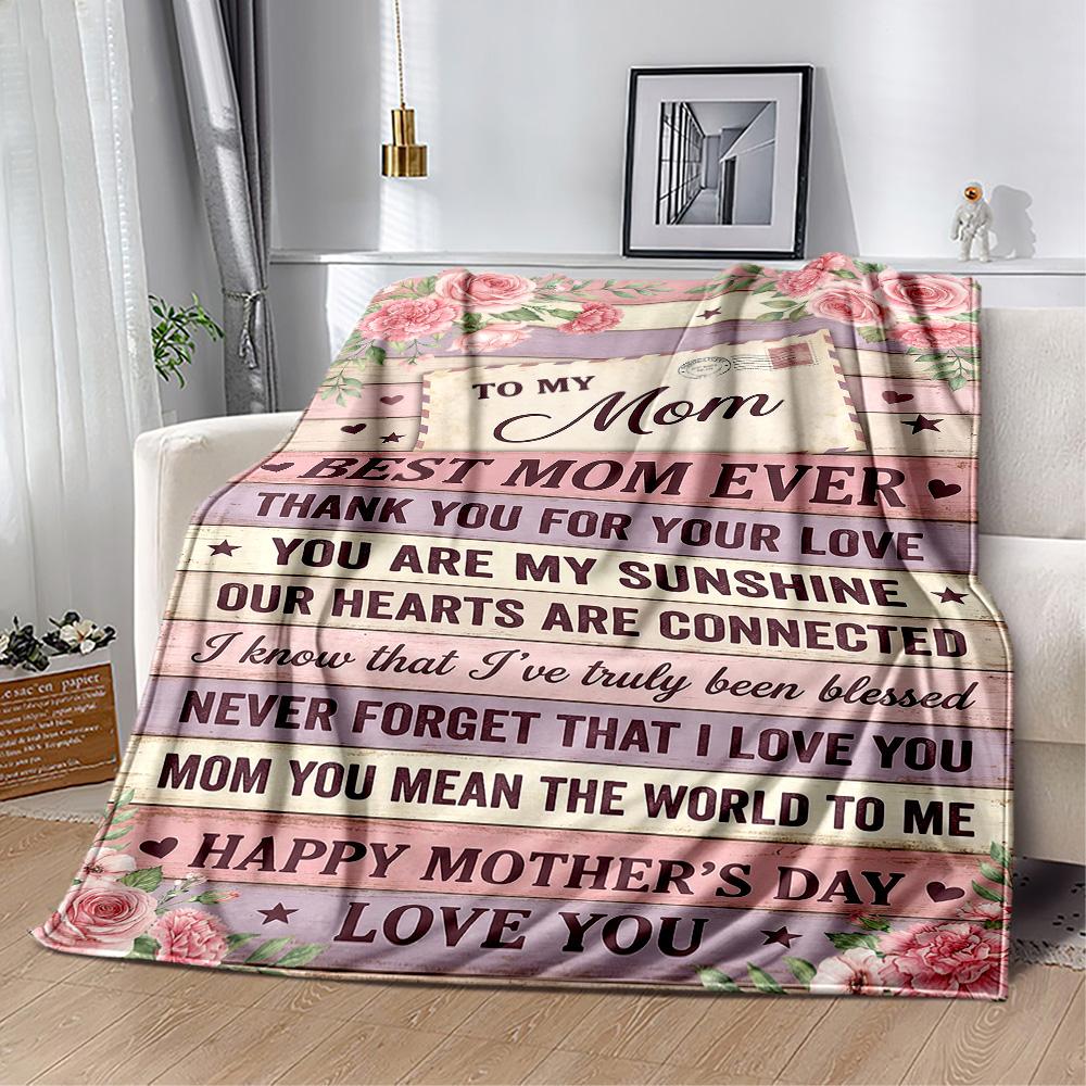 Mother's Day Love Blanket Suitable for sofas,travel, living rooms also a good gift for friends and family Suitable for all seasons.