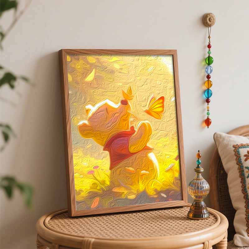 Disney Winnie the Pooh butterfly digital oil painting diy handpainted coloring painting home decoration gift wall art modern decor vivid