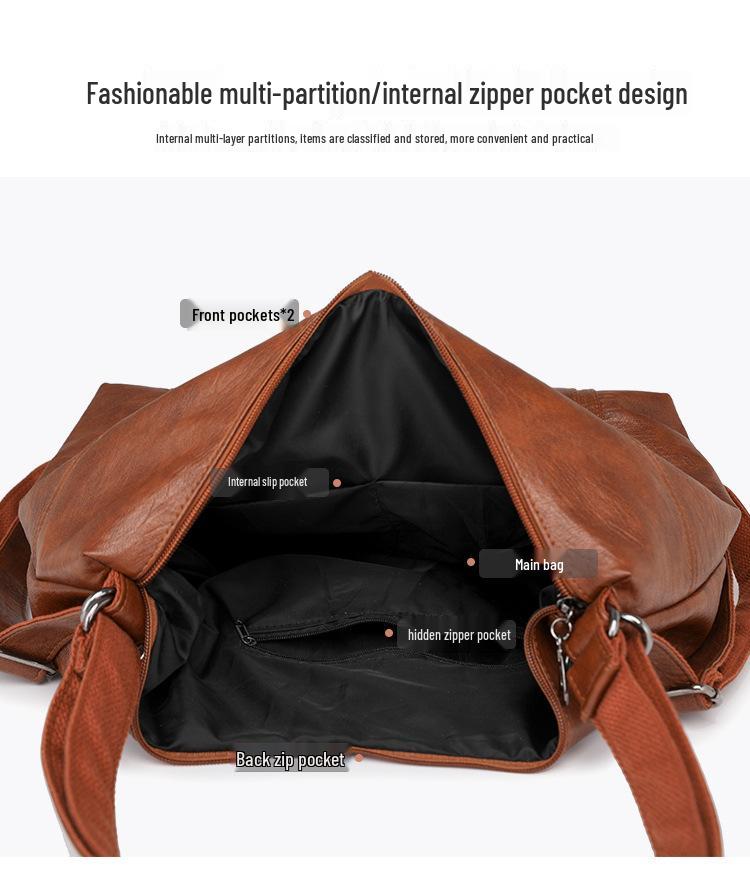 Женский модный вместительный рюкзак-сумка через плечо 2025