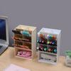9/13 Grids Desktop Storage Box Oblique Insertion Cosmetics Storage Box Oblique Pen Holder  Home