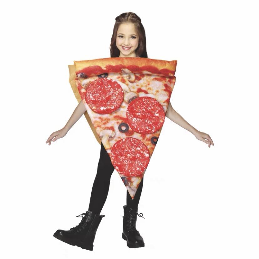 Halloween Costume Children Adult Food Hamburger Ketchup Pork Belly Pizza Acting Costume Show Set