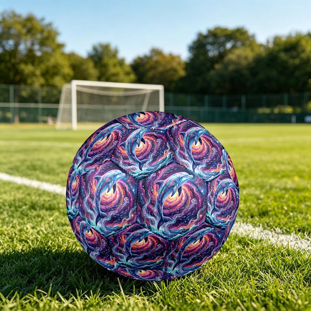 1pc Cosmic Dolphin Journey Durable Size 5 Soccer Ball Professional Match Training Football Indoor &Outdoor Sports Ball p60171