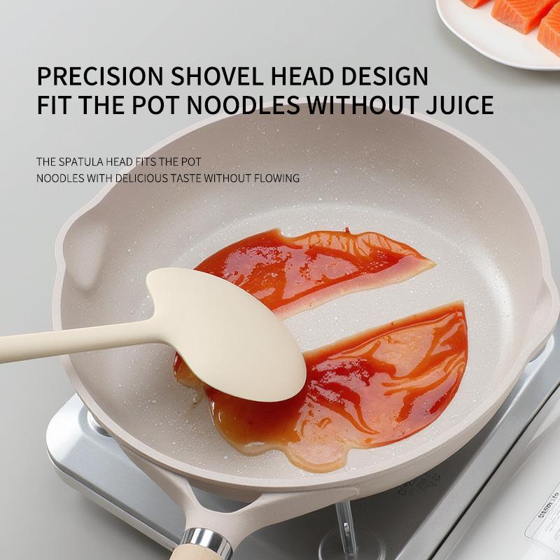 Набор для приготовления пищи Лопатка-гриб и суповая ложка Силиконовые кухонные принадлежности Приготовление пищи Ручка Неприлипающая кастрюля Набор кухонной посуды