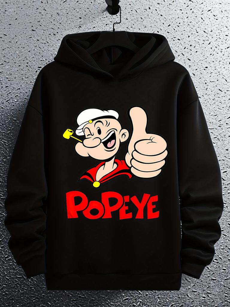 Popeye the Sailor for Man hoodie - Heavyweight Vintage Graphic Pullover Sweatshirt