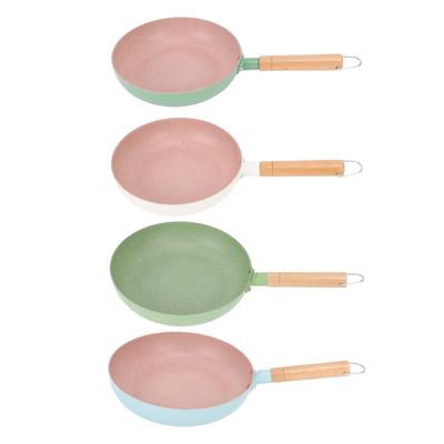 Сковорода для яичного омлета с деревянной ручкой, термостойкая индукционная сковорода для яиц, быстрый и равномерный нагрев