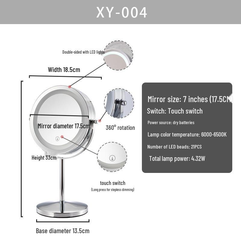 Double-Sided LED Magnifying Makeup Mirror - High-End Desktop Beauty Mirror