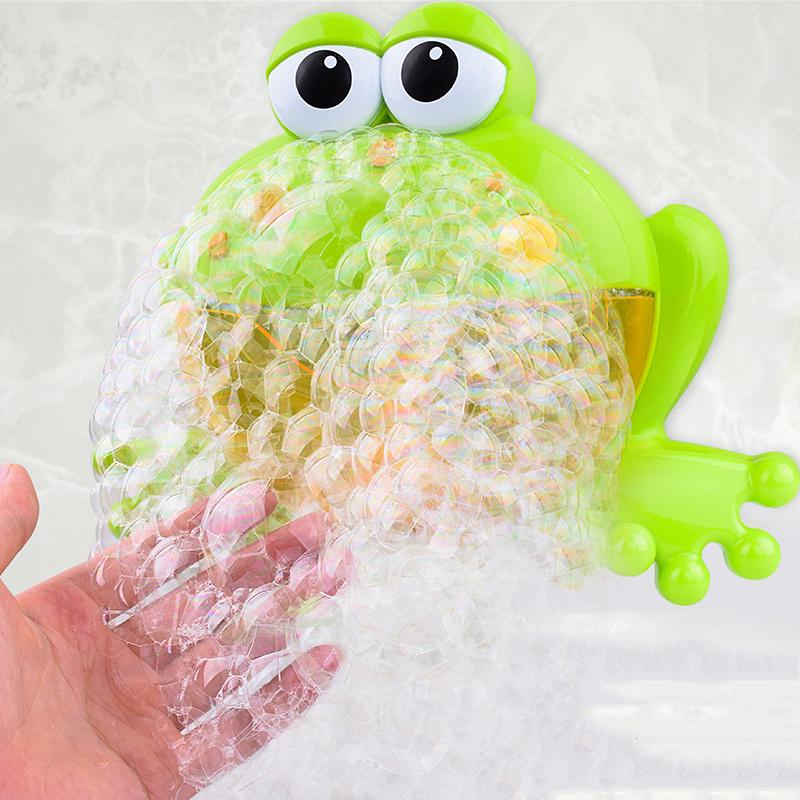 Automatic Bubble Machine Frog Shape Bubble Maker Baby Music Bath Toy