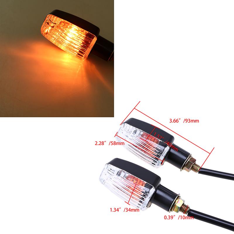 1 пара универсальных указателей поворота для мотоцикла, светодиодные индикаторы, мигалка, янтарный поворотник, сигнальная лампа