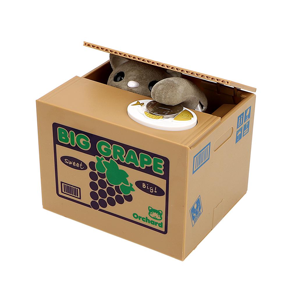 Automated Panda Cat Steal Coin Bank Money Saving Box Plastic Piggy Banks Cute Electronic Money Boxes Kids Gift