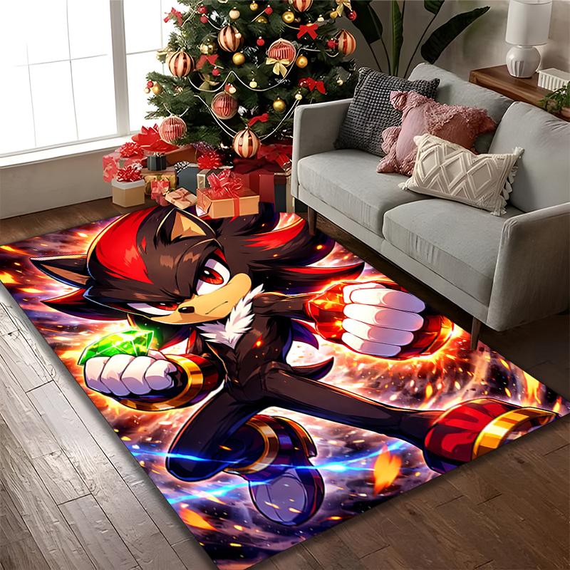 [1pc SONIC Office Chair Carpet] Digital Printed Area Rug for Home & Game Room Use, Soft Indoor Sofa Chair Mat