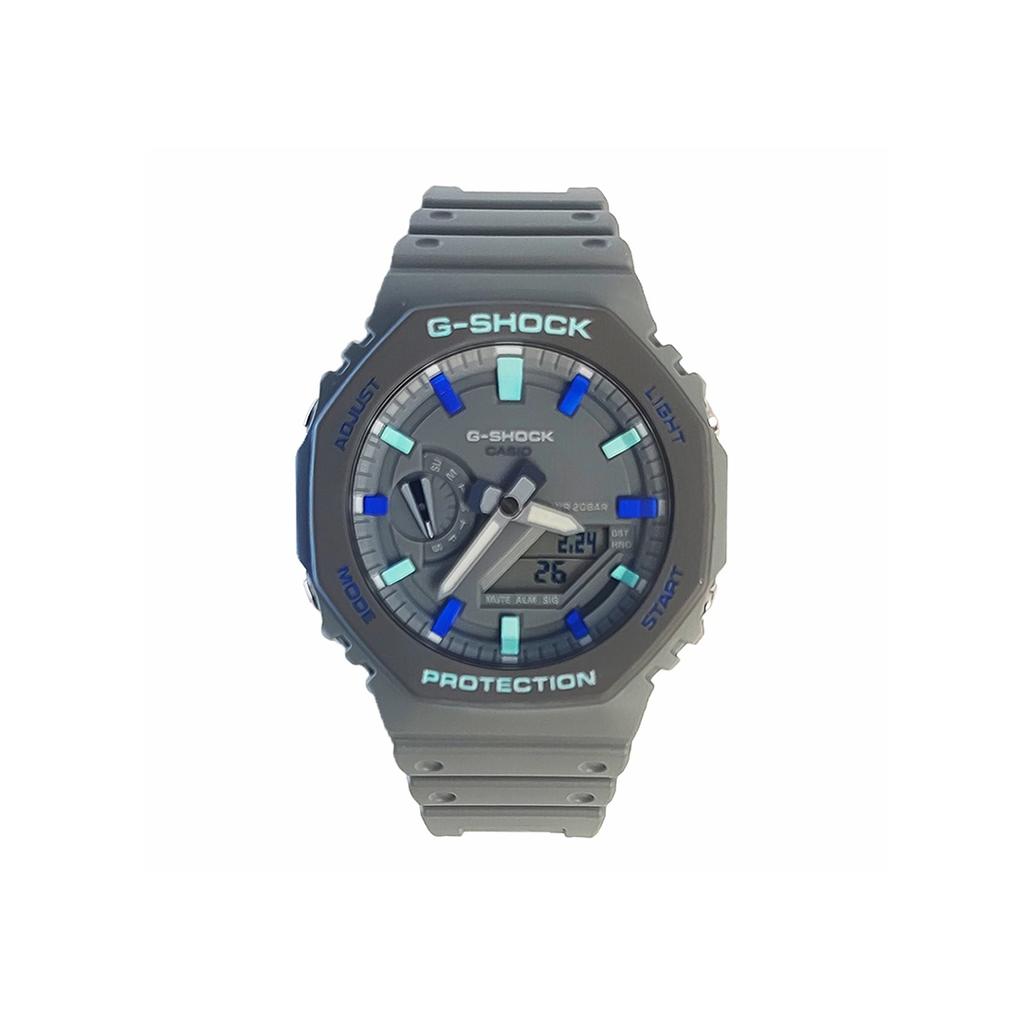Casio Мужские часы с ЖК-дисплеем и аналоговым двойным дисплеем Серия Gray GA-2100-1A1(Watch3--)