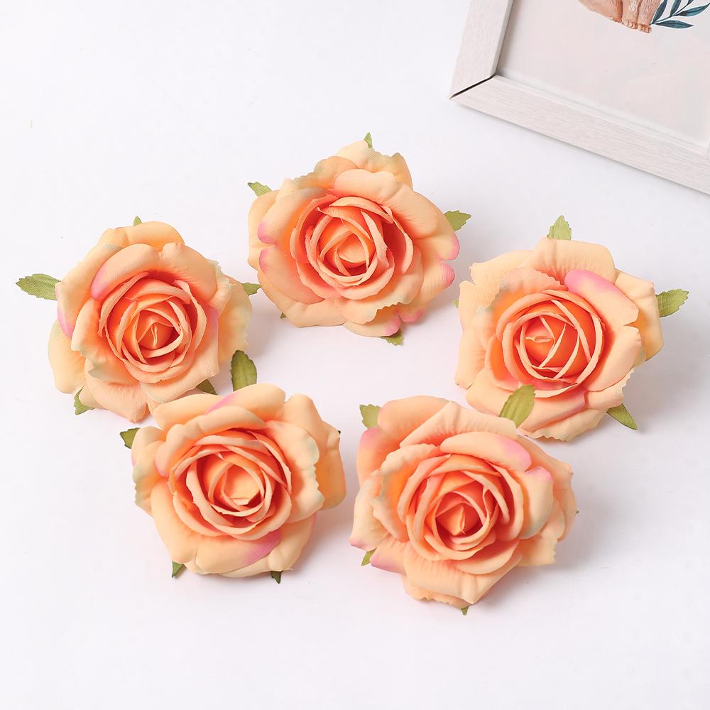 5/10Pcs Rose Artificial Flower Silk Fake Flowers Home Decor Garden Wedding Party Decoration DIY Craft Garland Gift Accessories