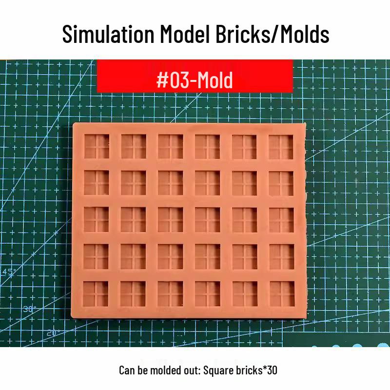 Микро-ландшафтные мини-кирпичи: Материалы для ручного изготовления песочницы, Красный кирпич, Плитка для стен, Разделитель для форм, Цемент, Маленькие здания.