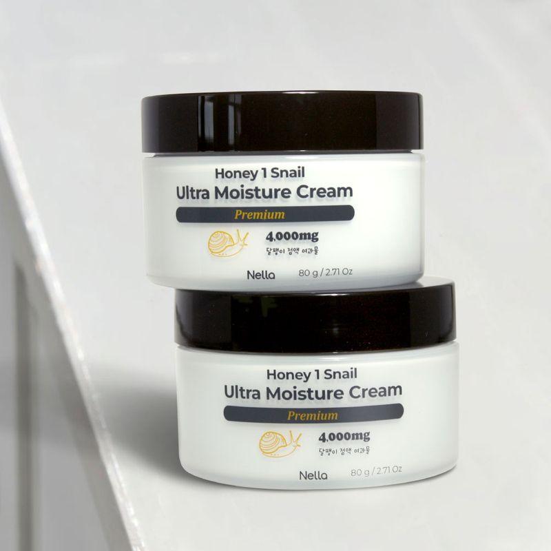 Honey One Snail Ultra Moisture Cream Premium 80g * 2