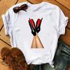 New Fashion High Heels Personalized Printed Women's Summer Short Sleeve T-shirt Casual Tops Oversized T Shirt Harajuku Tee