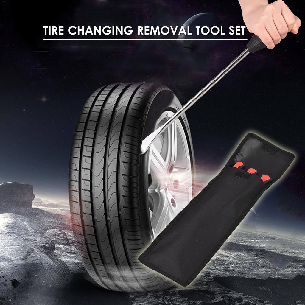 Tire Lever Set Bike Motorcycle Tire Spoon Tyre Changing Tool Tire Removal Repair Tools with Rim Protectors Valve Cores