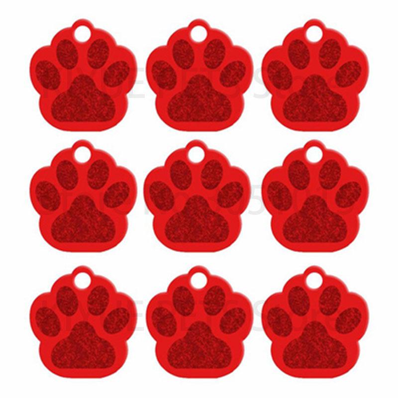 100 шт. Бирка для питомца с лапой, ID-бирка для собаки, с гравировкой на заказ, Именная табличка, Телефон, ID-бирки для собак, Персонализированный алюминиевый кулон для питомца, Брелок