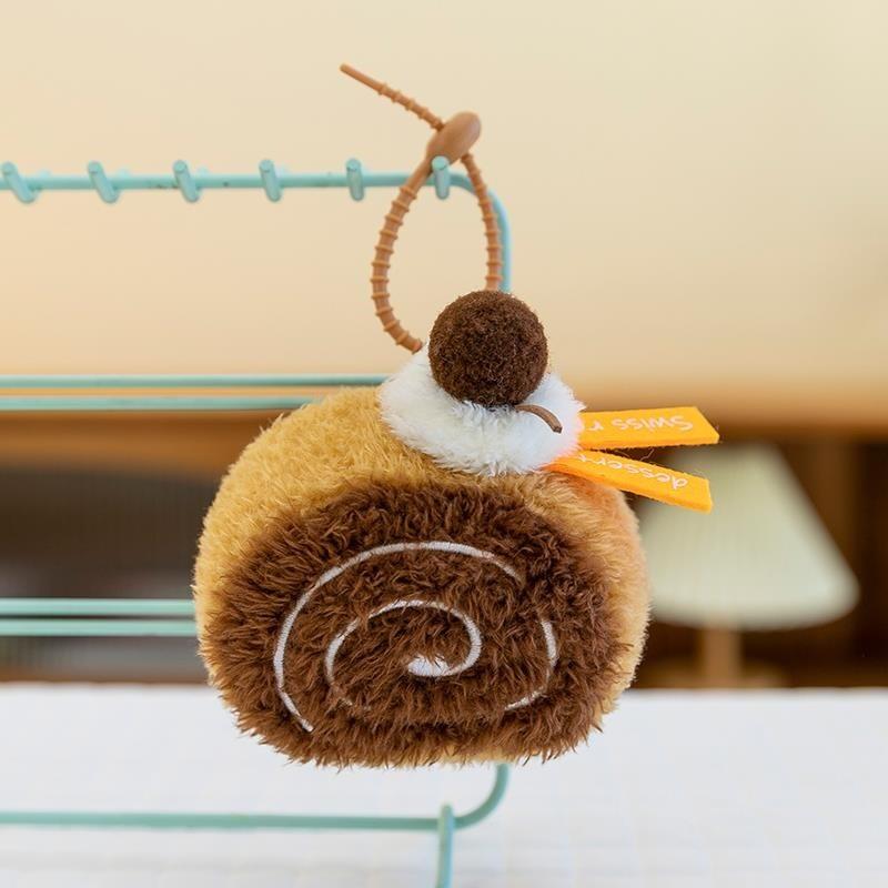 Cake Cute Plush Keychain Car Pendant With Toy Design Car Accessories Interior