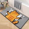 Dajiang Bathroom Mat, Toilet Foot Mat, Bathroom Entrance Absorbent Pad, Non-Slip Floor Mat for Bathroom, 50x100cm