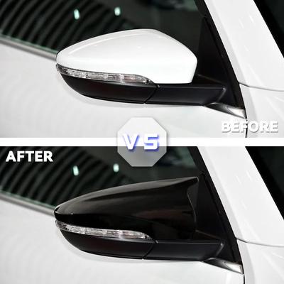 Черные крышки боковых зеркал с рисунком из углеродного волокна для VW JETTA MK6 Volkswagen Passat B7 Scirocco Beetle CC Eos Замена