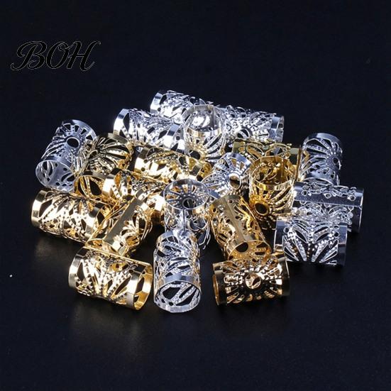Colorful Dreadlock Rings 60Pcs Hair Accessories, Hollow Sun Pattern Open Cuffs Design Rings, Electroplated Bright Color Iron